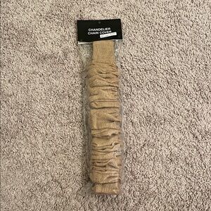 Burlap Chandelier Chain Cover
